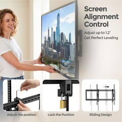 ynVISION.DESIGN Tilt TV Wall Mount for most Large TVs 55-105 in | Pulls Out 7in