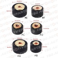 4PCS/set 13 * 7 *2.0、13 * 8 *2.0mm Copper Vintage Pinch Roller For SONY Technics