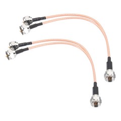 F Type Coax Cable Splitter To F Dual Male 3 Way RG316 Coaxial Cable 15cm NEW