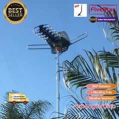 Limited Offer Outdoor TV Antenna Pole Motorized HDTV 4K 360° HDTV Antenna + Pole