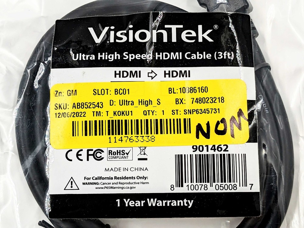 VisionTek Ultra High Speed HDMI 2.1 Cable – 48Gbps [M/M] (901462)