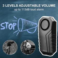 113dB Bike Alarm Wireless Vibration Motion Sensor Waterproof Motorcycle Alarm…