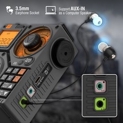 Raddy RF320 APP Control Shortwave Radio AIR/FM/AM/VHF/SW/WB Receiver Bluetooth