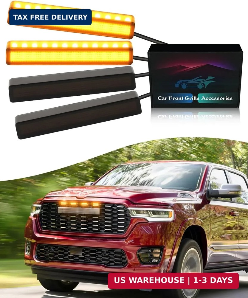 OKLSG LED Grill Lights for Dodge Ram 2025 2024-2019 Grille Raptor Lights Ram 150
