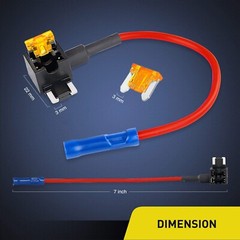 5 Pack 12V 20A Car Add Circuit Fuse Tap Adapter Mini Low Profile Blade Holder