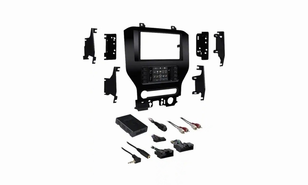 Metra – Dash Kit for Select 2015-2017 Ford Mustang DIN DDIN – Black