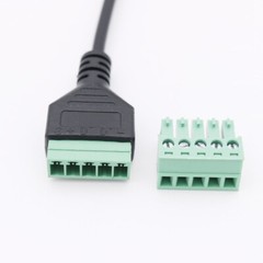 USB 3.1 Type-C Male to 5 Pin Screw Terminal Connector Shield Adapter Cable 30cm