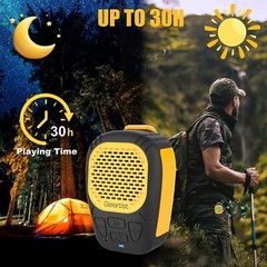 Truck Farm Speaker, Clip-On Wireless Jobsite Portable Speaker, Up to 30 Hours