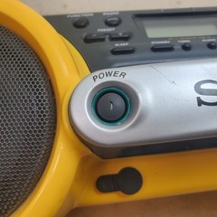 Sony ESP Sports Water Resistant CD Radio Cassette-Corder CFD-980 Yellow Boombox