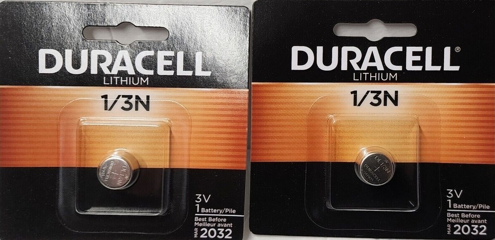 2 pcs. Genuine Duracell 3v lithium battery 1/3N DL1/3N CR1/3N 2L76 EXP: 03/2032