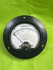 Vintage Simpson AMPs RF Panel Meter 2.5Amps 3-1/2″ Diameter Model# 35