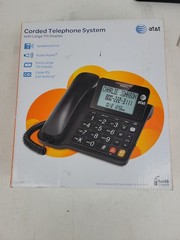 AT&T CL2940 Black Corded Telephone Desk or Wall W/manual Tested Working