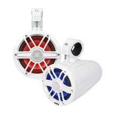1PCS Audio 6-1/2″ 2-Way 150W Marine Tower Boat Speaker 12V DC RGB LED Light