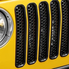 Black Honeycomb Mesh Front Grill Inserts TJ Front Grill Inserts Kit-Black02