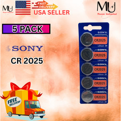 5 x SONY CR2025 Lithium Battery 3V Exp 2033+ know as DL2025 ECR2025 BR2025