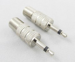 10pcs 3.5mm 1/8″ Mono Male Plug to F-Type F Female Jack Adapter Connector