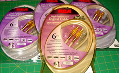 4 RCA High Performance Digital S-Video Cables DT6S 24K Gold-Plated Connectors