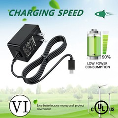 UL 5ft Adapter Charger Cord For Insignia NS-SPBTWAVE2-BK Portable Speaker Power