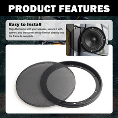 2PCS 6.5 Speaker Grill,Car Subwoofer Speaker Covers with Honeycomb Hole Mesh