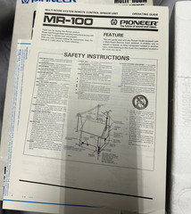 Pioneer MR-100 Multi-Room Remote Sensor Unit Made In Japan -NEW OPEN BOX