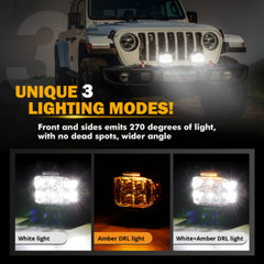 AUXBEAM 4″ LED Work Light Bar Spot Pods Offroad Truck ATV Driving Fog Lamp DRL