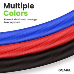 GEARit 0 Gauge 25′ 50′ CCA Amplifier Power / Amp Ground Wire, Black/Blue/Red.