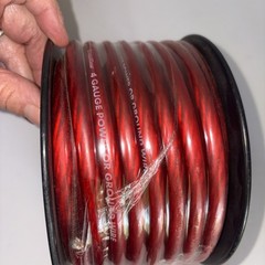 50Ft 4 Gauge Red INSTALLGEAR POWER/CROUND CABLE IG450R True Spec + soft touch