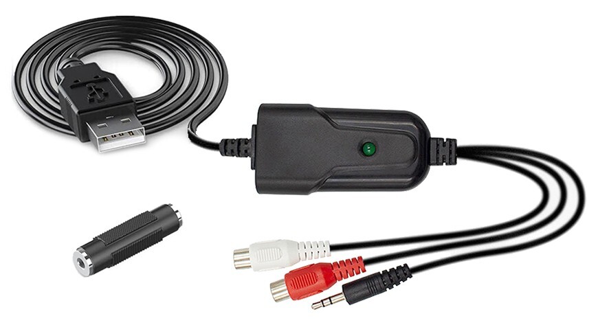 PC Audio Recorder – USB 2.0 Capture Adapter for Cassette LP AUX Input