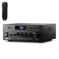 Stereo Receiver 300W 2 Channel Bluetooth Home Theater Amplifier FM Radio MP3 USB