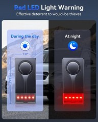 108dB Car Alarm System – Anti-Theft Vibration Sensor, 2 Remotes, Magnetic Instal