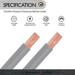 25ft 16 GA Gauge Primary Wire Power Cable Turn On Hook Up Remote Grey OFC Copper