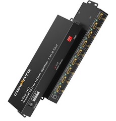 HDMI Splitter 1 in 8 Out, 8 Port HDMI Splitter Support 4K@60Hz 4:4:4 8-bit Dupli