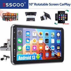 10.1 inch Touch Screen Rotatable Car Stereo Radio 1 DIN Android 13 GPS Navi Wifi