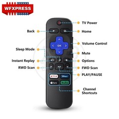 New Remote Control Replacement For All TCL Hisense Onn Roku TV