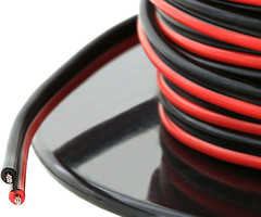 Pure Copper 20 AWG (American Wire Gauge) 100 Ft Red & 100Ft Black Bonded Zip Cor