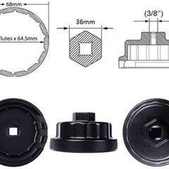 Oil Filter Tool, Oil Filter Wrench for RAV4, Camry, Tundra, Cruiser, Tacoma, Ava