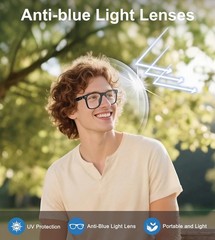 AI Smart Glasses Bluetooth Call Audio Translation for Men and Women Work Glasses