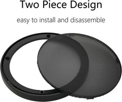2Pcs 6″ Speaker Grill Covers – Durable ABS & Metal Mesh for Subwoofer Protection