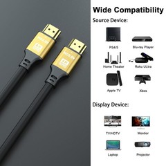 4K HDMI Cable 25 Foot | 18Gbps Ultra High Speed HDMI 2.0 Cable & 4K@60Hz HDR …