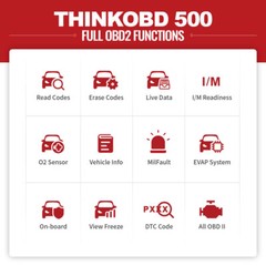 THINKOBD 500 Automotive Code Reader Diagnostic OBD2 Scanner Check Engine Fault