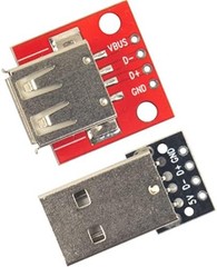 10pcs USB 2.0 Type A Male and Female Breakout Board 4 pins 2.54mm Output (5pcs M