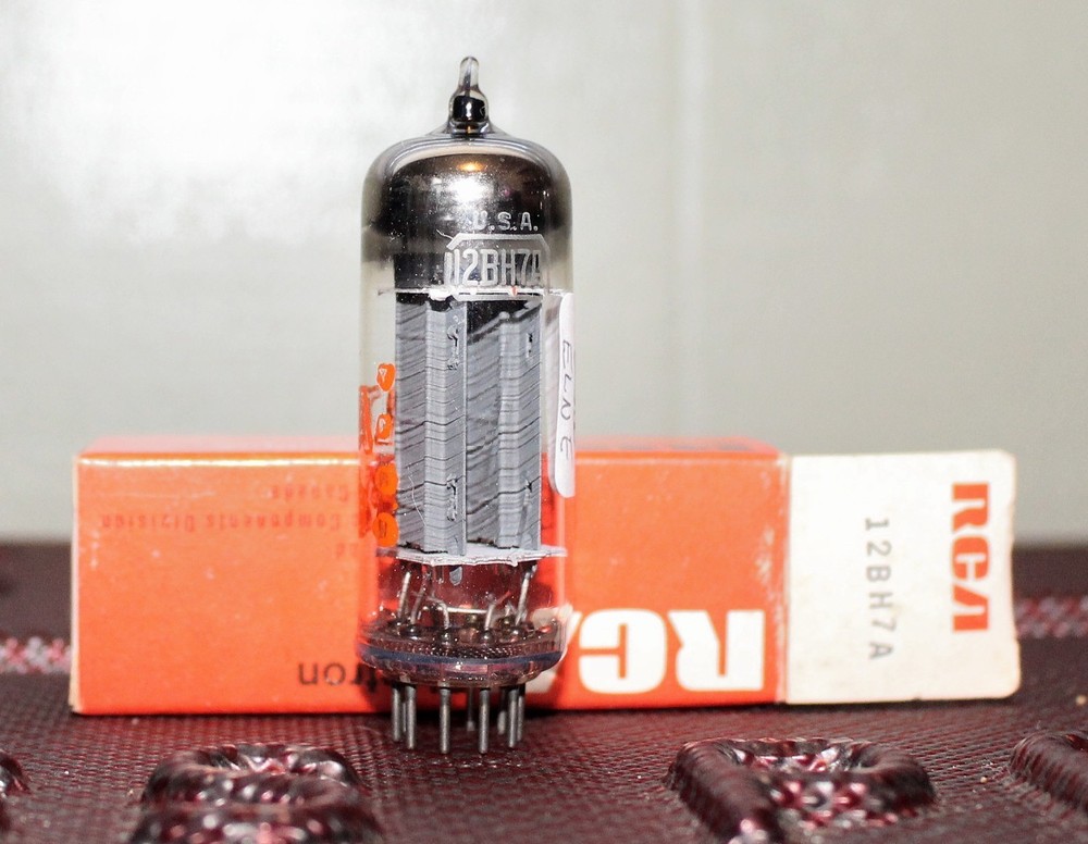 RCA 12BH7 GRAY PLATE HALO GETTER TEST NOS IN BOX VINTAGE 1960’S