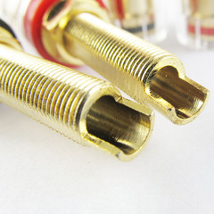4pcs High Quality Gold Plated Audio Speaker Cable Long 4mm Binding Post US Stock
