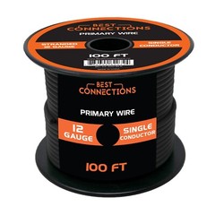 BEST CONNECTIONS Automotive Primary Wire – 100ft Various Color & Gauge Options