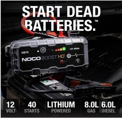 NOCO GB70 Jump Starter 2000A Lithium Truck SUV Gas 8L/Diesel 6L Power Bank