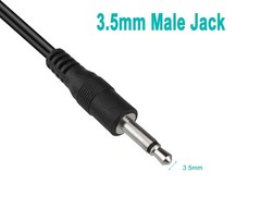 (3 Pack 6 ft Replacement 3.5mm Male Plug to Bare Wire Open End TS 2 Pole Mono 1/