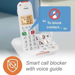 VTech Amplified Senior Cordless Phone w/ Answering Machine, Call Block,90dB Ring