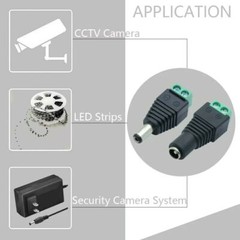100PCS 12V DC Power Connector Power Jack Plug Adapter Barrel Connector for CCTV