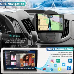 4+64G Android 13 Car Radio for Ford 2013-2019 Transit, 9 Inch IPS Touch Screen