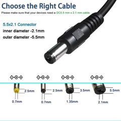 3-Pack 6Ft USB 2.0 Type a Male to DC 5.5 X 2.1Mm DC 5V Power Barrel Plug Connect
